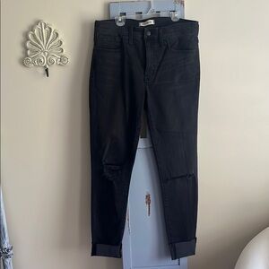 Madewell Black Distressed Jeans